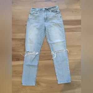 Light Blue Distressed Women Jeans